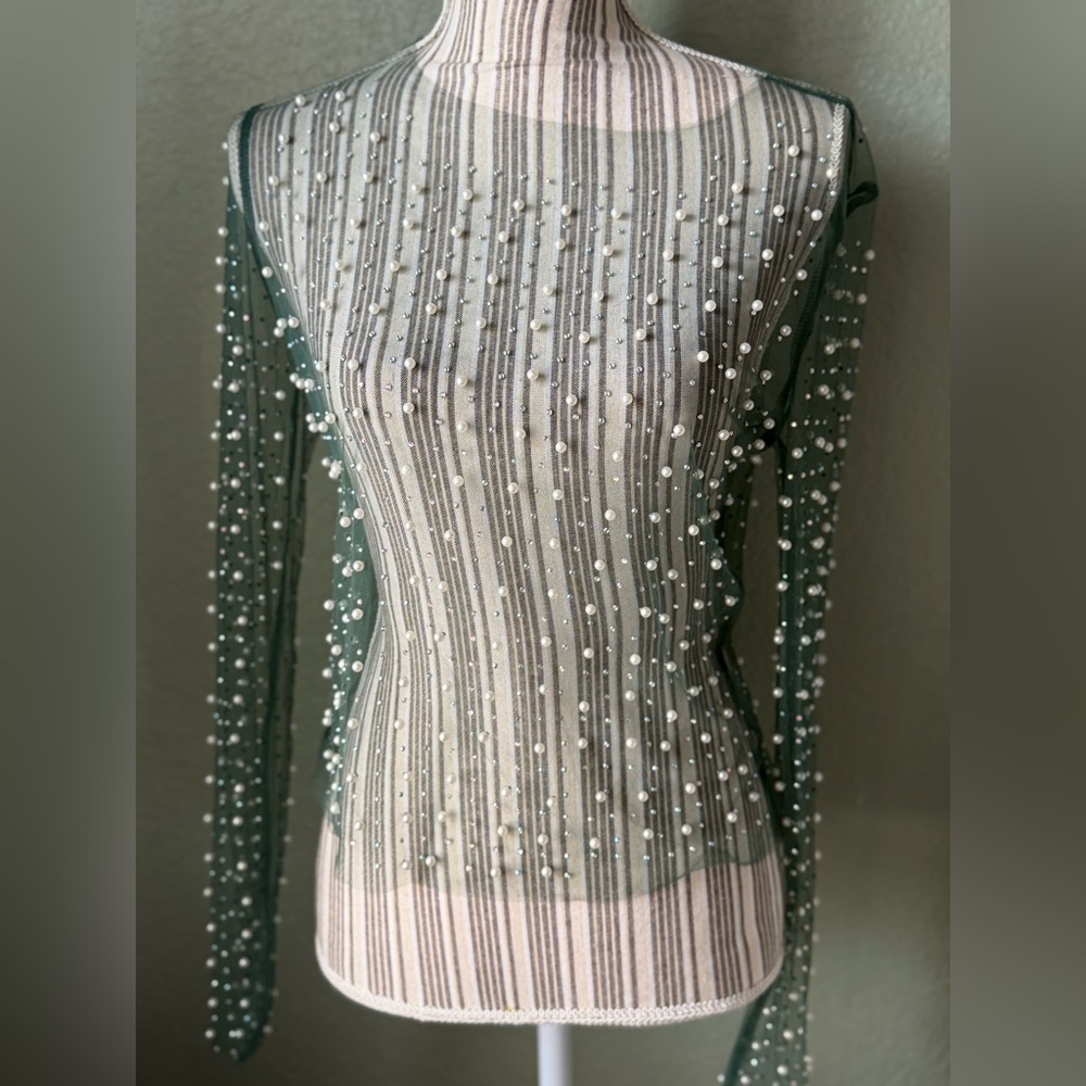 Rhinestone&Pearl Top